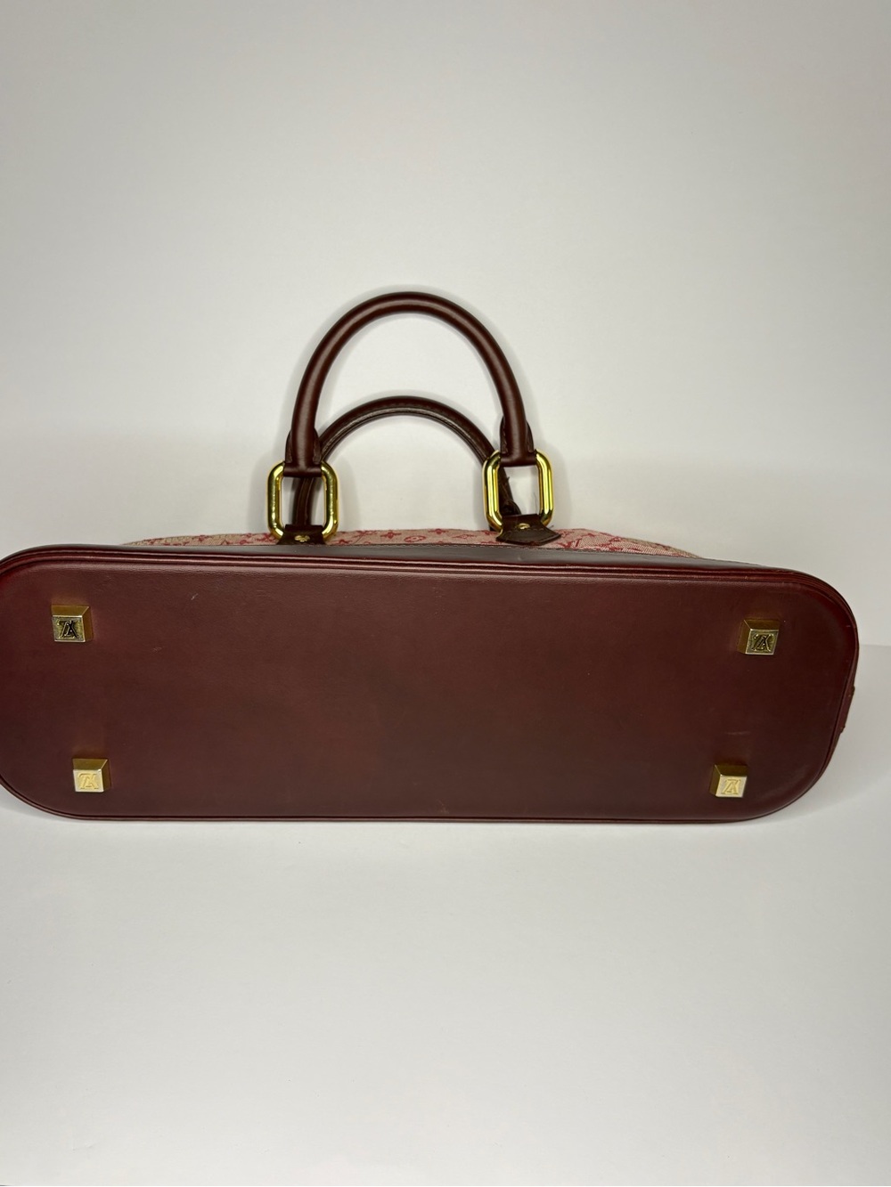 Louis Vuitton Pink Monogram Canvas Mini Top Handle Bag with Burgundy Trim - Picture 3 of 6